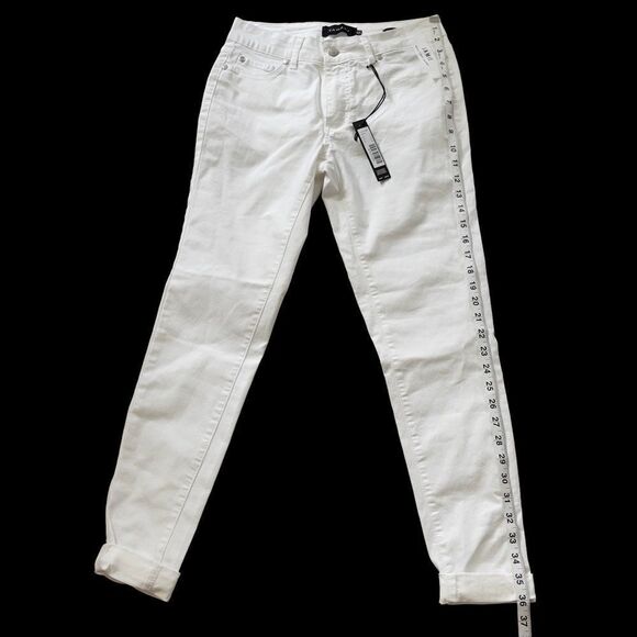 Tahari Jamie Mr Roll Cuff Skinny White Pants Sz 6/28 - Picture 13 of 16